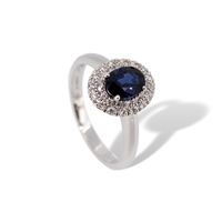 Anillo Mirco Visconti Mujer in Oro blanco Zaffiro 1.03 Ct LF499/B20Z - LF499/B20Z